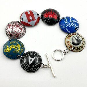 Artist Made Beer Bottle Cap Bracelet Highland Atlanta Flying Dog Killian's +